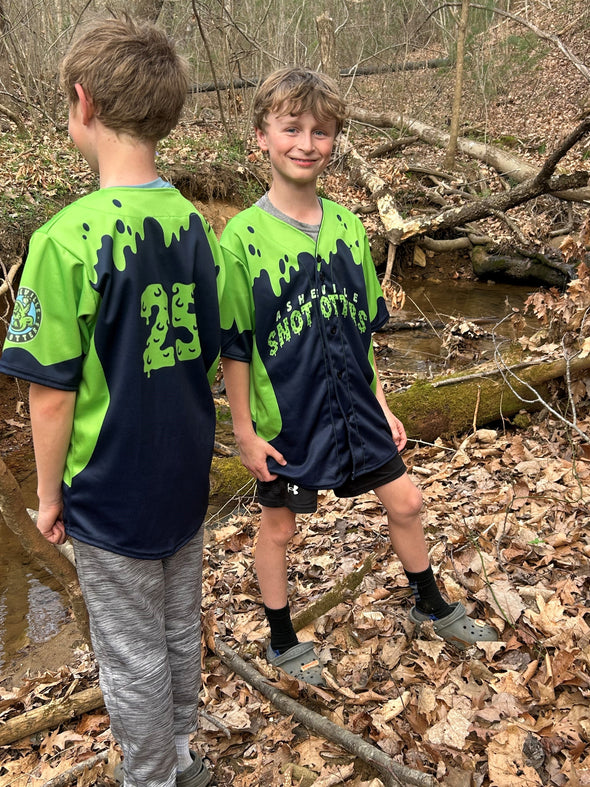 The Asheville Tourists YOUTH Snot Otters Replica Jersey