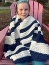 cable knit throw blanket