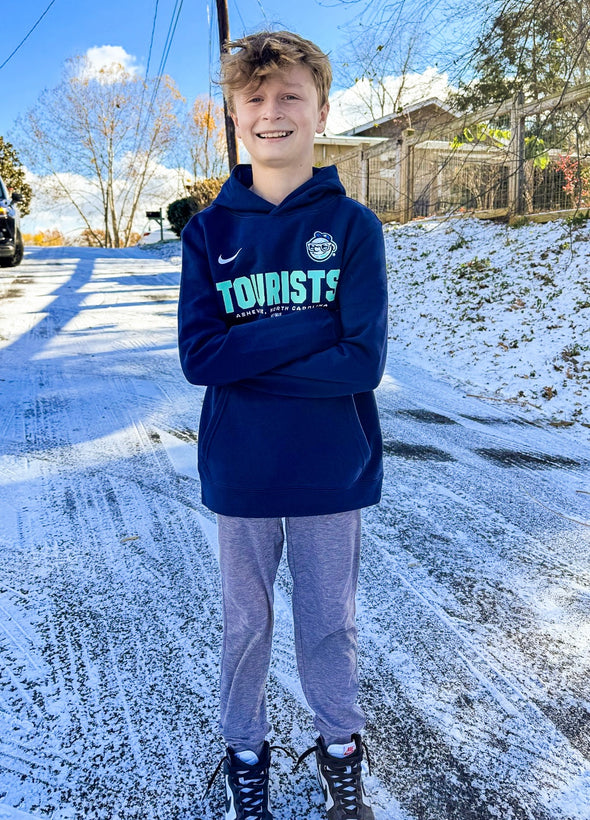 The Asheville Tourists Youth Nike Club Fleece Hoodie