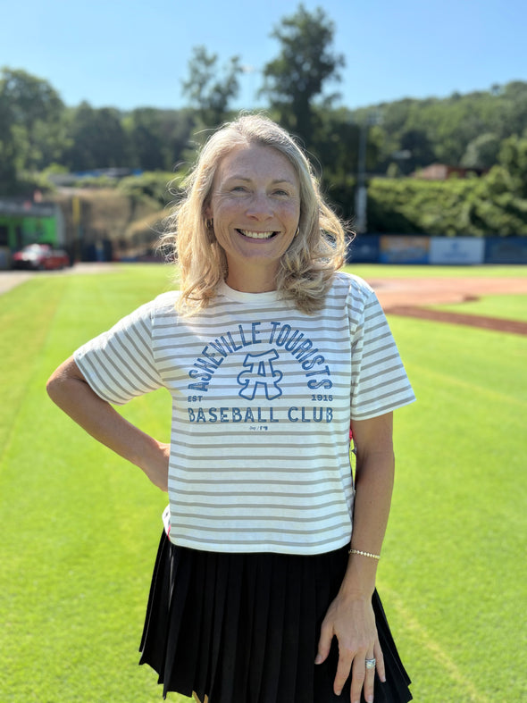 The Asheville Tourists Women's Stripe Shirt by Lusso