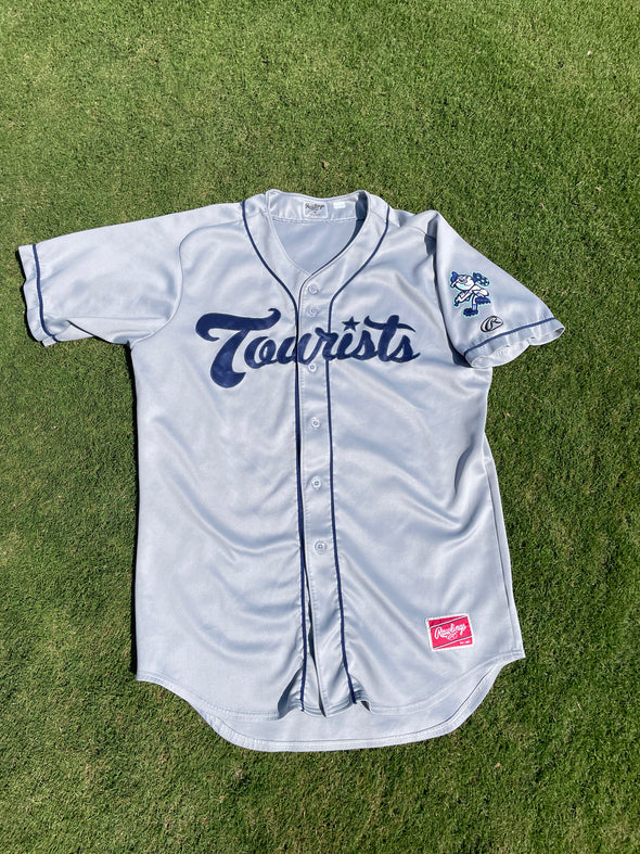 The Asheville Tourists 2025 Game Worn Grey Jersey